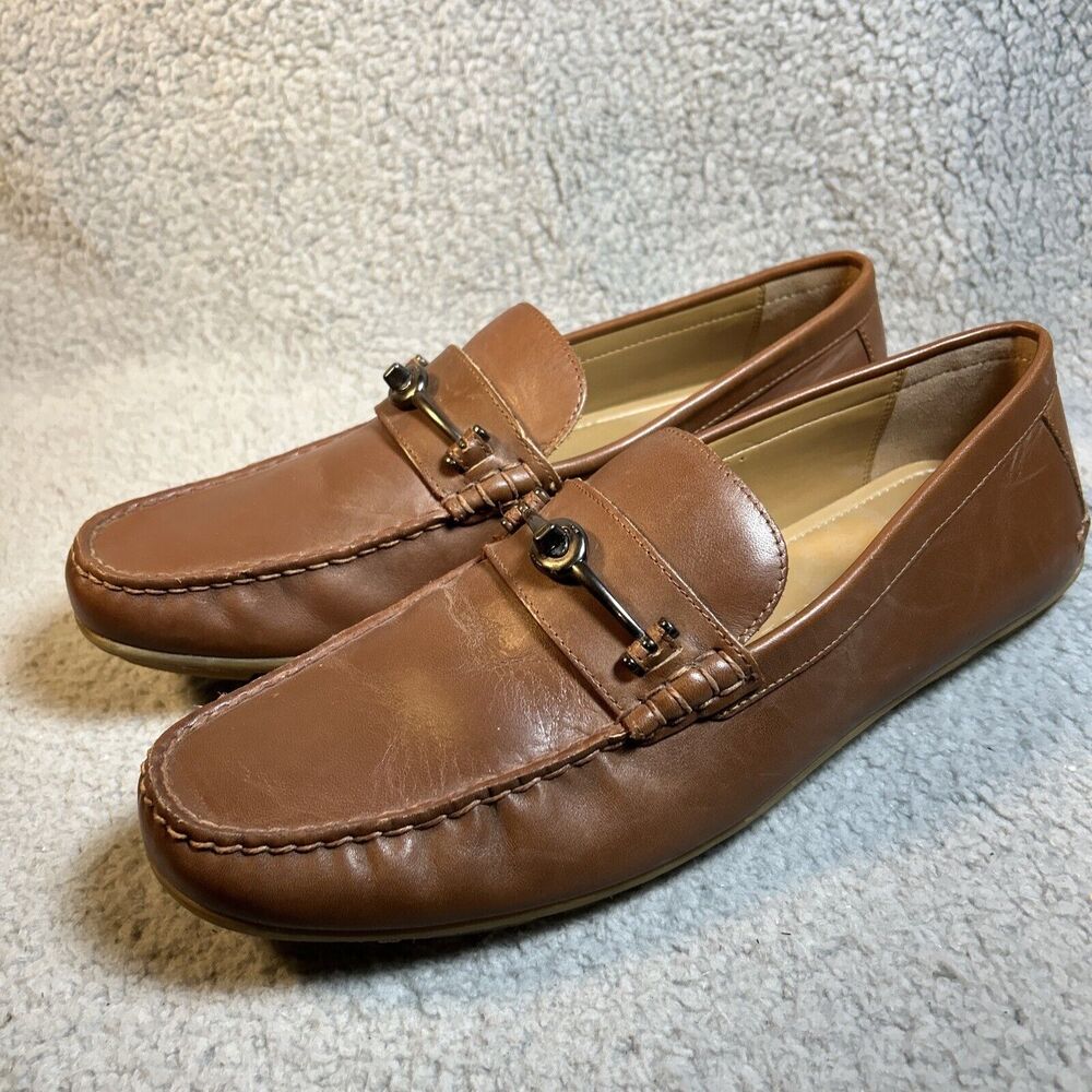 Coach Men's Leather M 9.5 D US Mott Driver FG2984 Brown Slip On Loafer Shoes - Picture 6 of 16